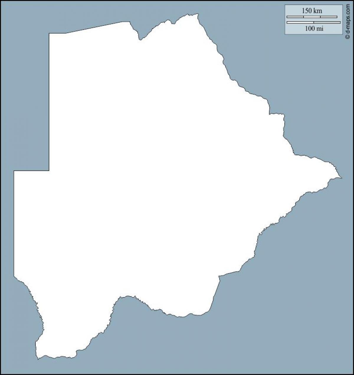 kart over Botswana skissere kart