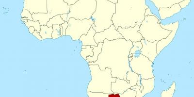 Kart over afrika Botswana